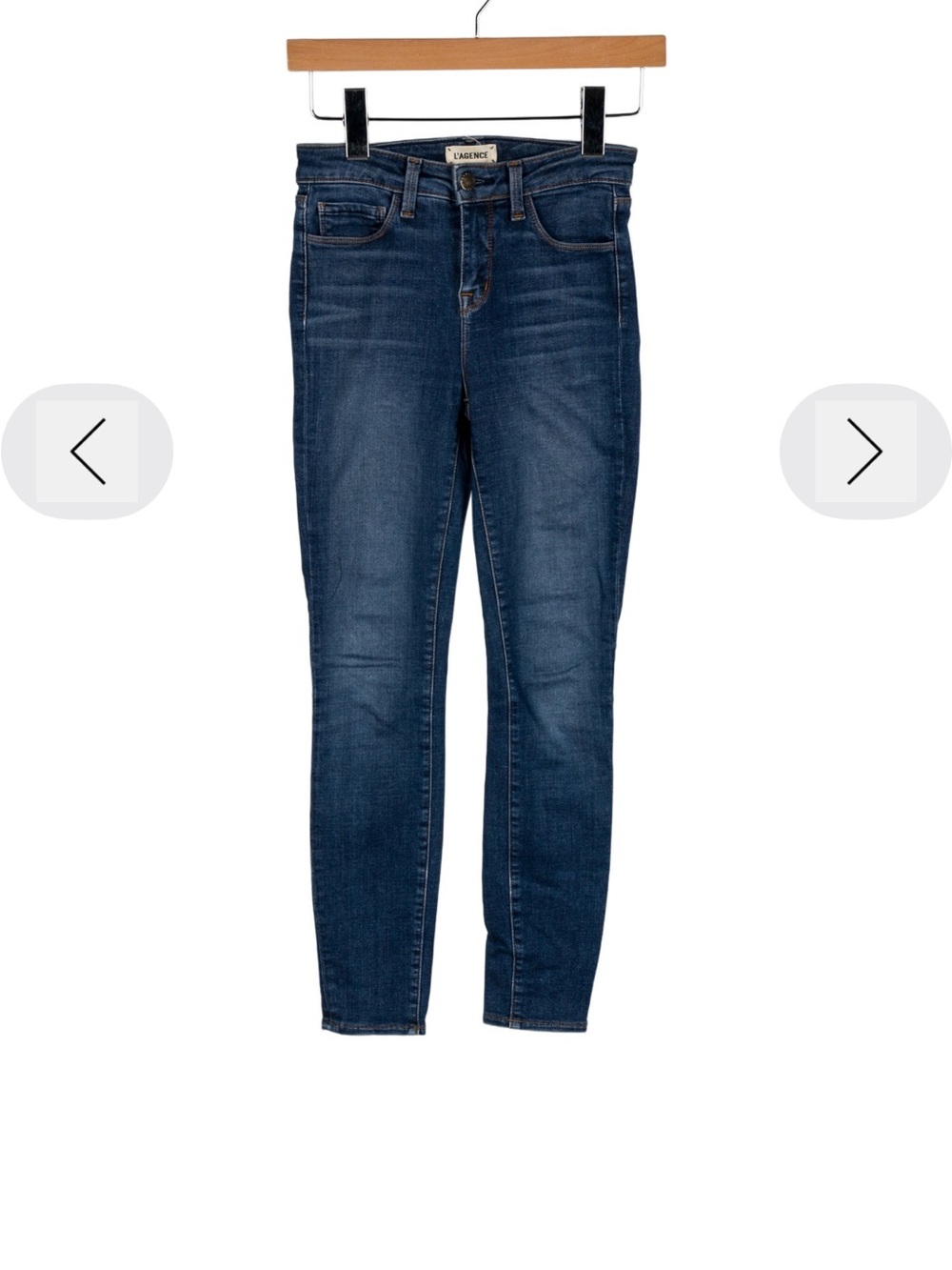 L'AGENCE Women's Skinny Jeans in Dark Indigo Blue
